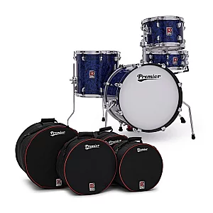 Premier Artist Heritage 18 4pc Shell Pack Blue Pearl and Soft Case Set