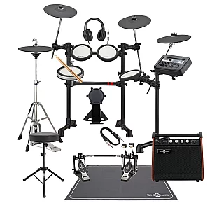 Yamaha DTX6K3X Electronic Drum Kit w Double Pedal Complete Bundle