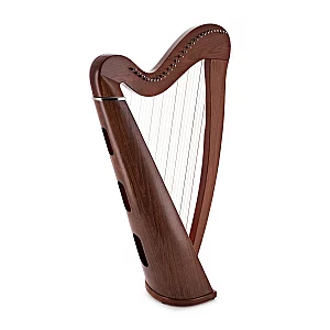 27 String Roundback Harp by Gear4music Walnut