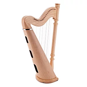 22 String Pillar Harp by Gear4music Natural