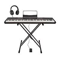 SDP2 Stage Piano by Gear4music Stand Pedal and Headphones
