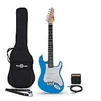 34 LA Electric Guitar Blue Mini Guitar Amp Pack