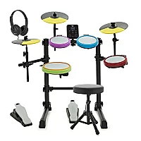Junior Electronic Drum Kit with Headphones and Stool by Gear4music