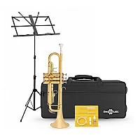 Student Trumpet Beginner Pack by Gear4music Gold