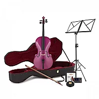 Student Full Size Cello Beginner Pack by Gear4music Purple
