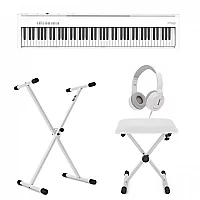 Roland FP30X Digital Piano with Stand Stool and Headphones White