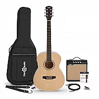 Student Electro Acoustic Guitar Natural 15W Acoustic Amp and Accessory Pack