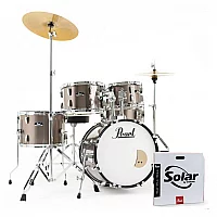 Pearl Roadshow 5pc Compact Drum Kit wSabian Cymbals Bronze Metallic