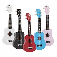 Ukulele by Gear4music MultiColour Pack of 5