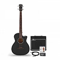 Electro Acoustic Bass Guitar Black 35W Bass Amp and Accessory Pack