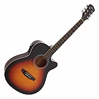 Single Cutaway Electro Acoustic Guitar by Gear4music Sunburst