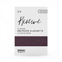 DAddario Organic Reserve Classic German Clarinet Reeds 2.5 10 Pack