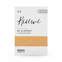 DAddario Organic Reserve Evolution Bb Clarinet Reeds 2.5 10 Pack
