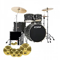 Tama Imperialstar 22 Drum Kit wMeinl Cymbals Blacked Out Black