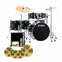 Tama Imperialstar 22 6pc Drum Kit wMeinl Cymbals Hairline Black