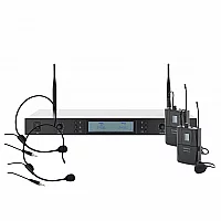 SubZero VOXLINK2DL Dual Digital Wireless Headset and Lav Mic System