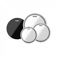 Evans EC2 Clear Tom Pack 10 12 14 and Hydraulic Black Snare 14