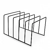 AVCOM Record Storage Rack Black Square