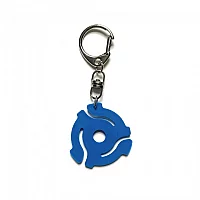 45RPM Record Adapter Key Chain Blue