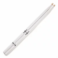 5A Wood Tip Hickory Drumsticks by Gear4music White