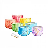 Meinl Sonic Energy 7piece Marble Crystal Singing Bowl Chakra Set