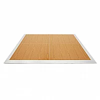 2m x 2m Portable Dance Floor by Gear4music Wood Finish