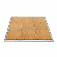 3m x 3m Portable Dance Floor by Gear4music Wood Finish