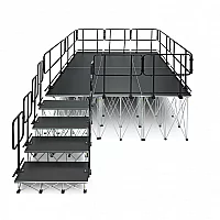3m x 2m Portable Stage Kit by Gear4music 100cm