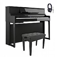 Roland LX5 Digital Piano Polished Ebony Bundle