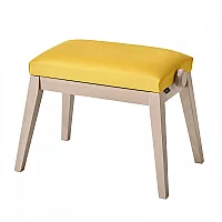 KandM 13947 Piano Bench White Ash and Yellow Velvet