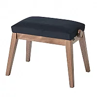 KandM 13945 Piano Bench Walnut and Black Velvet