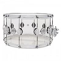 DW Design Series 14 x 8 Seamless Acrylic Snare Drum Clear