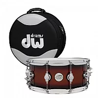 DW Design Series 14 x 6 Snare Drum Tobacco Burst and Case