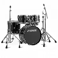 Sonor AQX 18 5pc Junior Drum Kit wFree Throne Black Midnight Spkl.