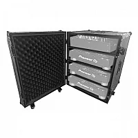 UDG FlightCase 4 CDJMixer Black Plus Trolley and Spinner Wheels