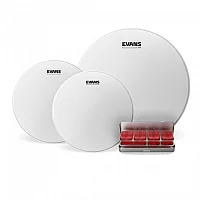 Evans G2 Coated Rock Tom Pack 10 12 16 and EQ PODS