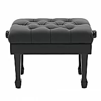 Deluxe Hydraulic Piano Stool by Gear4music Gloss Black