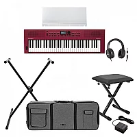 Roland GOKEYS 3 Keyboard Dark Red Bundle