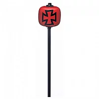 Danmar Red Wood Ball Bass Drum Beater Black Shaft Black Iron Cross