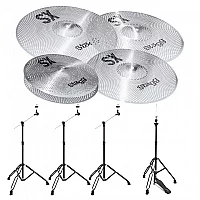 Stagg SXM Silent Practice Cymbal Set and Stands