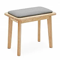 Contemporary Piano Stool by Gear4music Light Oak