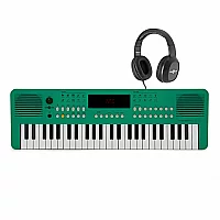 VISIONKEY2 49 Key Portable Keyboard Green Headphones Pack