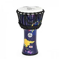 Percussion Plus Slap Djembe Rope Tuned 8 inch World Map