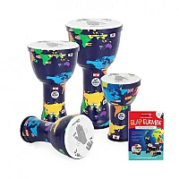 Percussion Plus Slap Djembe Pack PreTuned 4 Mixed Player Pack World Map