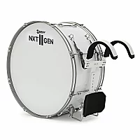 Premier NXT GEN Marching 28 x 12 Traditional Bass Drum White