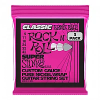 Ernie Ball 3253 Super Slinky Classic RNR 942 3 Pack