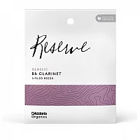 DAddario Organic Reserve Classic Bb Clarinet Reeds 2.5 3 Pack
