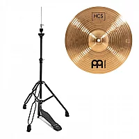 Meinl HCS Bronze 13 HiHats and Gear4music Stand Black