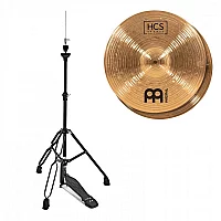 Meinl HCS Bronze 15 HiHats and Gear4music Stand Black