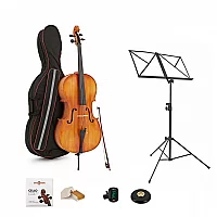 Hidersine Vivente Finetune Cello Outfit Full Size and Accessories Bundle